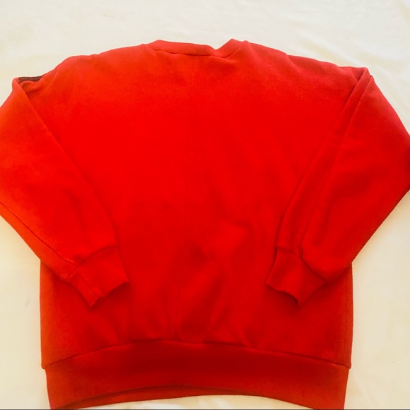 VINTAGE/RETRO 80’s Ruby red zebra/leopard print Crewneck sweater Sz M - Picture 7 of 7